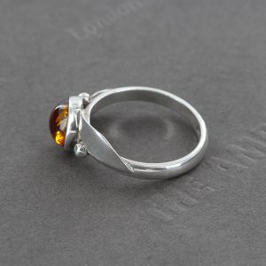 Antique German Baltic Amber In Decorated 925 Silver Handmade Ring WR256 RRP£40!!! Size N(54)