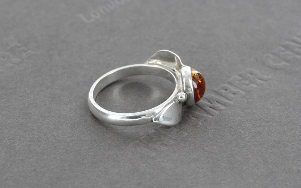 Antique German Baltic Amber In Decorated 925 Silver Handmade Ring WR256 RRP£40!!! Size N(54)