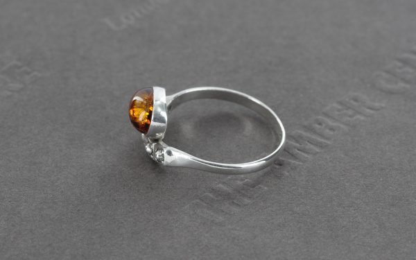 German Baltic Amber In Styled 925 Silver Handmade Ring WR264 RRP£20!!! Size P(56)