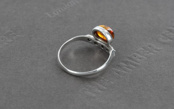 German Baltic Amber In Styled 925 Silver Handmade Ring WR264 RRP£20!!! Size P(56)