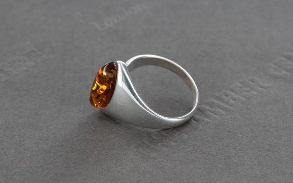 Handmade German Baltic Amber 925 Sliver Elegant Ring WR270 RRP£40!!! Size L