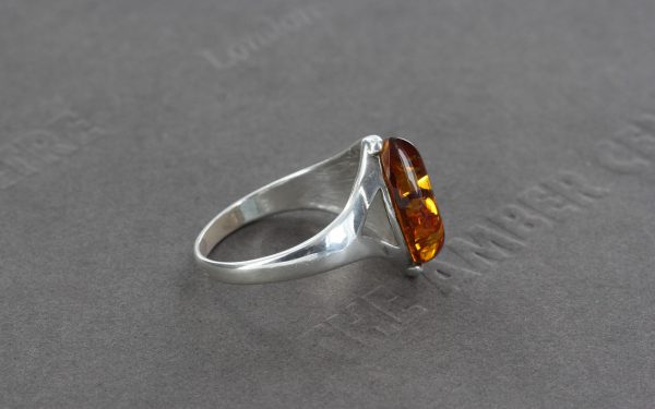 Handmade German Baltic Amber 925 Sliver Elegant Ring WR270 RRP£40!!! Size L