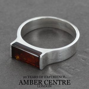 Unique Handmade German Baltic Amber In 925 Silver Modern Ring WR275 RRP £45!!!