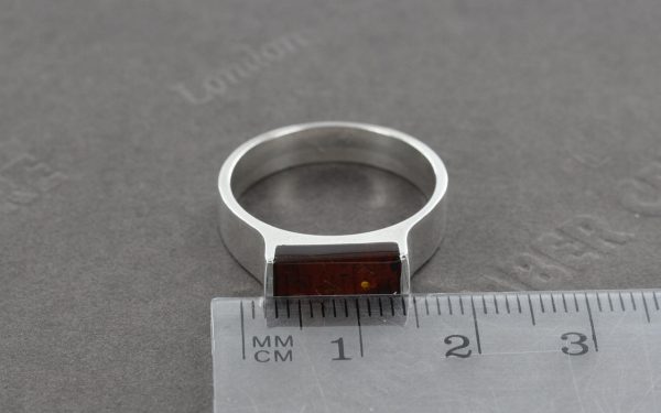 Unique Handmade German Baltic Amber In 925 Silver Modern Ring WR275 RRP £45!!!