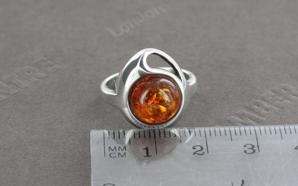 German Genuine Baltic Amber In 925 Silver Handmade Elegant Ring WR282 RRP£50!!!