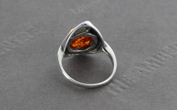 German Genuine Baltic Amber In 925 Silver Handmade Elegant Ring WR282 RRP£50!!!