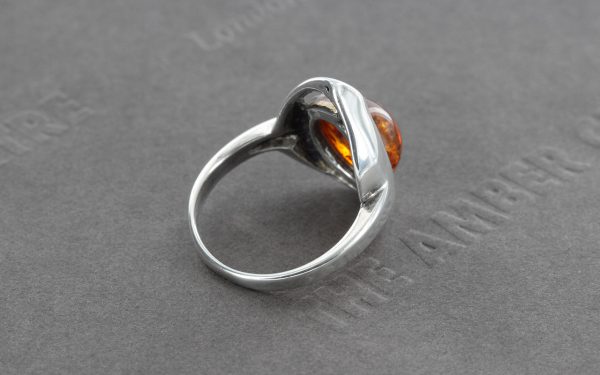German Genuine Baltic Amber In 925 Silver Handmade Elegant Ring WR282 RRP£50!!!