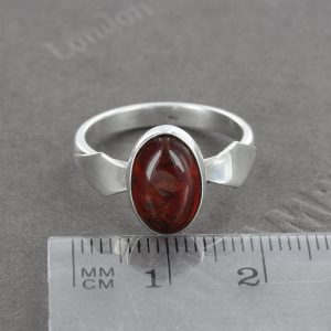 German Baltic Amber In 925 Silver Handmade Elegant Ring WR284 RRP£30!!! Size N