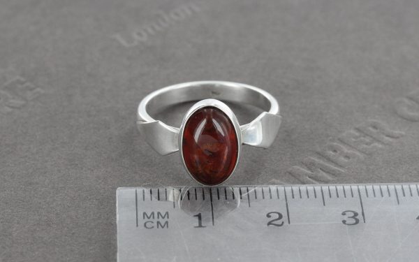 German Baltic Amber In 925 Silver Handmade Elegant Ring WR284 RRP£30!!! Size N