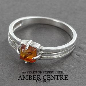 German Baltic Amber In 925 Sterling Silver Handmade Elegant Ring WR295 RRP£25!!!