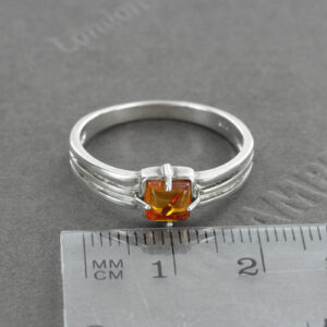 German Baltic Amber In 925 Sterling Silver Handmade Elegant Ring WR295 RRP£25!!!