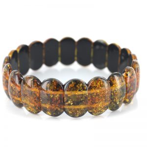 Classic Genuine German Fiery Cognac/Green Healing Amber Bracelet W082 RRP£195!!!