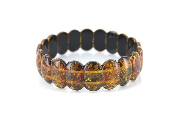 Classic Genuine German Fiery Cognac/Green Healing Amber Bracelet W082 RRP£195!!!