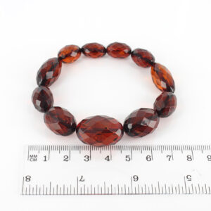 German Baltic Amber Handmade Faceted Diamond Cut Energy Bracelet W109 RRP£225!!!