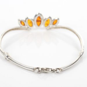 Italian Bangle Modern Stylish Handmade German Baltic Amber in 925 solid Silver Ban120 RRP£125