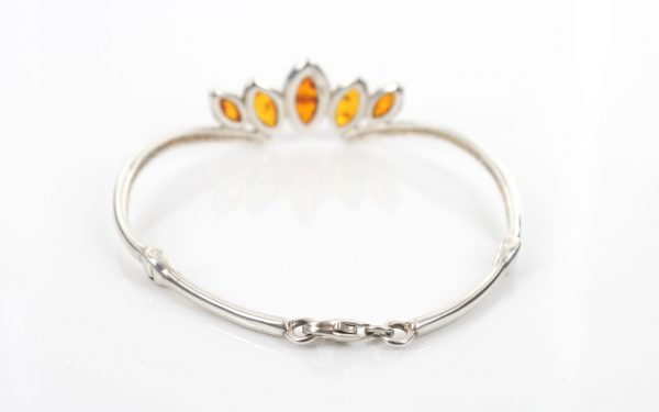 Italian Bangle Modern Stylish Handmade German Baltic Amber in 925 solid Silver Ban120 RRP£125