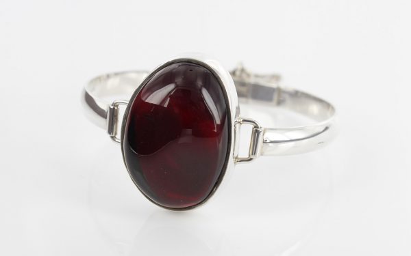 Italian Bangle Elegant Cherry German Baltic Amber 925 solid Sterling Silver Handmade Ban114 RRP£295!!!