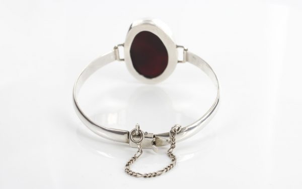 Italian Bangle Elegant Cherry German Baltic Amber 925 solid Sterling Silver Handmade Ban114 RRP£295!!!