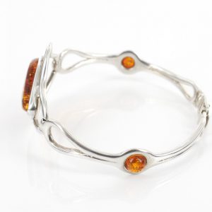 German Baltic Amber Bangle Handmade in Italy 925 solid Sterling Silver Ban127 – RRP£295!!!