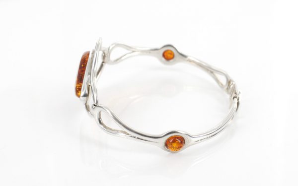 German Baltic Amber Bangle Handmade in Italy 925 solid Sterling Silver Ban127 – RRP£295!!!