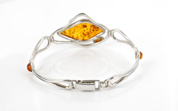 German Baltic Amber Bangle Handmade in Italy 925 solid Sterling Silver Ban127 – RRP£295!!!