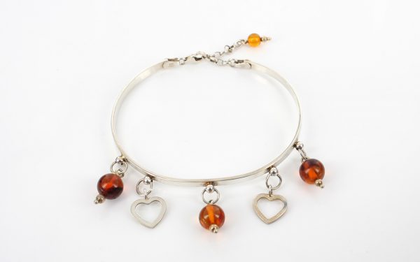 Bangle Italian Modern Stylish Handmade German Baltic Amber 925 solid Silver Ban119 RRP£139!!!