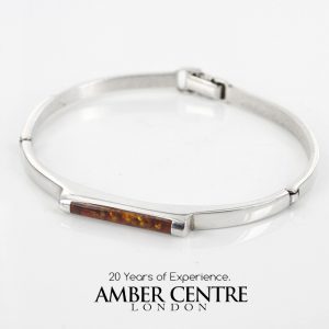 Italian Bangle Handmade Modern German Baltic Amber 925 solid Silver Ban122- RRP£249!!!