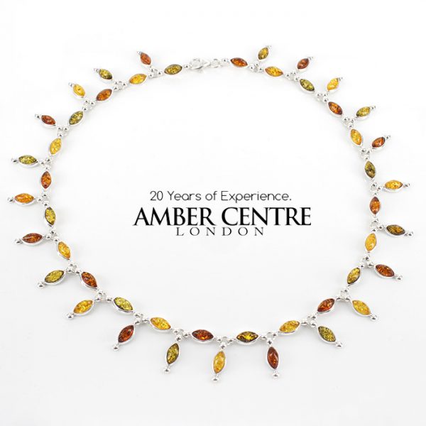 Baltic Amber Necklace Italian Made Gorgeous Droplet Assorted N079 RRP£295!!!