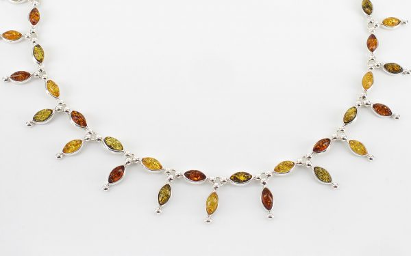 Baltic Amber Necklace Italian Made Gorgeous Droplet Assorted N079 RRP£295!!!