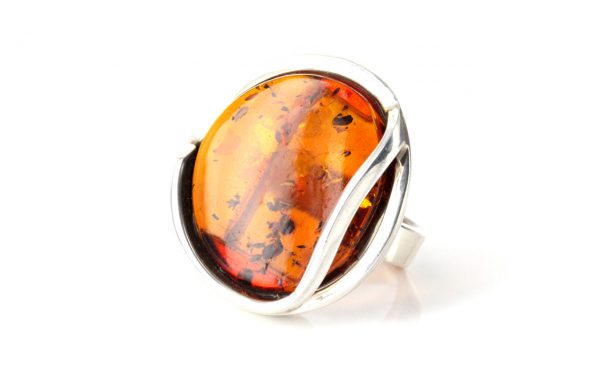 Handmade German Antique Baltic Amber Elegant Ring 925 Silver WR176 RRP£135!!!