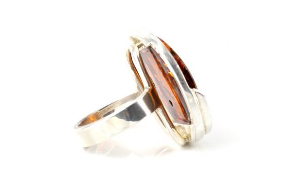 Handmade German Antique Baltic Amber Elegant Ring 925 Silver WR176 RRP£135!!!