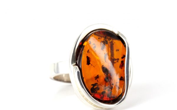 Handmade German Antique Baltic Amber Elegant Ring 925 Silver WR176 RRP£135!!!