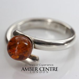 Italian Handmade German Baltic Amber Silver 925 Unique Ring WR339 RRP£45!!!