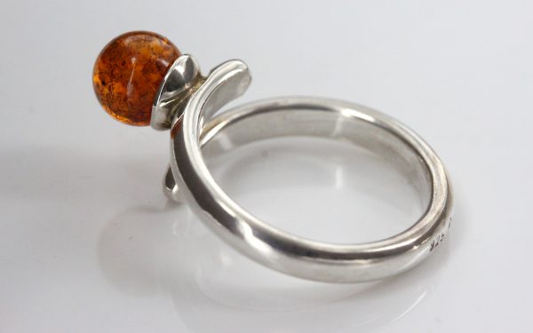 Italian Handmade German Baltic Amber Silver 925 Unique Ring WR339 RRP£45!!!