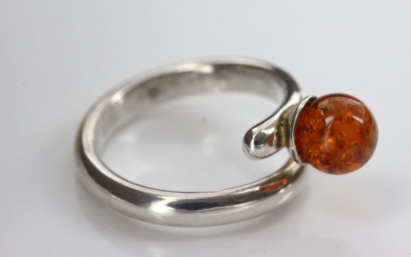 Italian Handmade German Baltic Amber Silver 925 Unique Ring WR339 RRP£45!!!