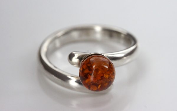 Italian Handmade German Baltic Amber Silver 925 Unique Ring WR339 RRP£45!!!