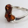 Handmade Petal Design German Baltic Amber Elegant 925 Silver Ring WR343 RRP£30!!