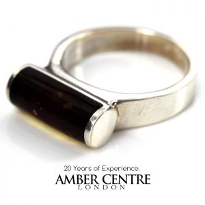 Elegant Handmade 925 Silver Ring with German Baltic Amber WR304 RRP£65!!! Size O