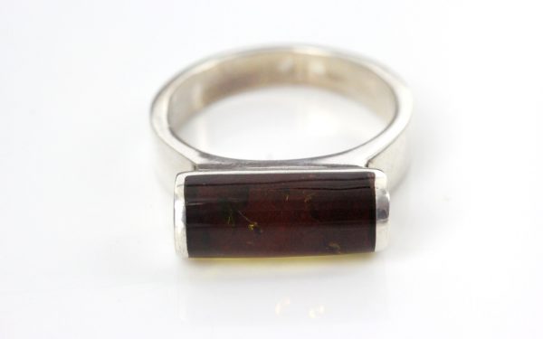 Elegant Handmade 925 Silver Ring with German Baltic Amber WR304 RRP£65!!! Size O