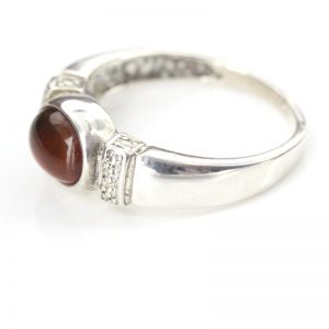 Handmade 925 Silver Elegant Ring with German Baltic Amber WR310 RRP£25!!! Size L