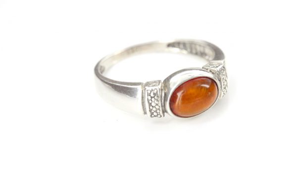 Handmade 925 Silver Elegant Ring with German Baltic Amber WR310 RRP£25!!! Size L