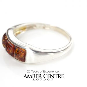 Unique German Baltic Amber Handmade Ring in 925 Sterling Silver WR313 RRP£25!!!