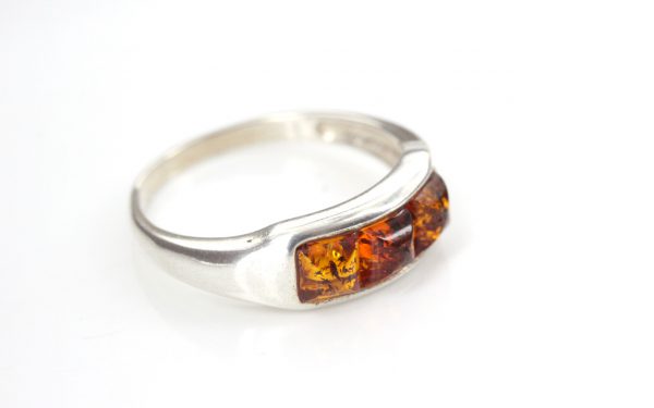 Unique German Baltic Amber Handmade Ring in 925 Sterling Silver WR313 RRP£25!!!