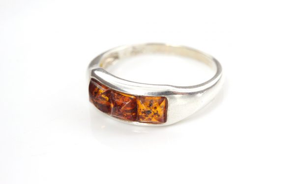 Unique German Baltic Amber Handmade Ring in 925 Sterling Silver WR313 RRP£25!!!