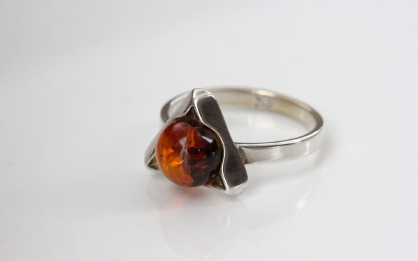 German Baltic Amber in 925 Sterling Silver Handmade Elegant Ring WR315 RRP£25!!!