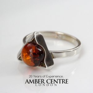 German Baltic Amber in 925 Sterling Silver Handmade Elegant Ring WR315 RRP£25!!!