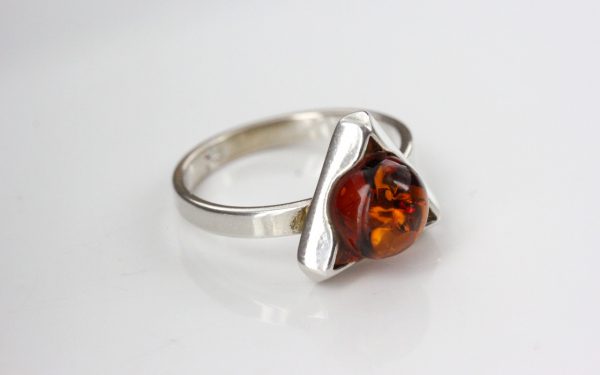 German Baltic Amber in 925 Sterling Silver Handmade Elegant Ring WR315 RRP£25!!!