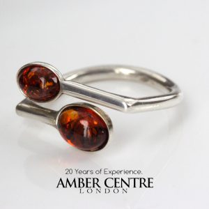 German Baltic Amber 925 Silver Elegantly Designed Handmade Ring WR317 RRP£40!!!