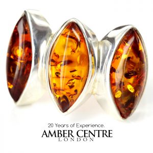 German Baltic Amber Handmade Elegant Ring in 925 Sterling Silver WR323 RRP£50!!!