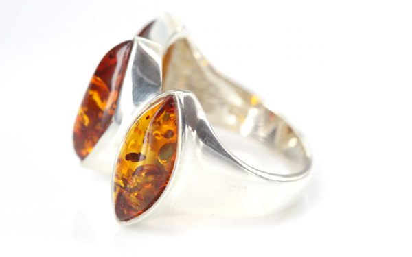 German Baltic Amber Handmade Elegant Ring in 925 Sterling Silver WR323 RRP£50!!!
